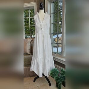 NWT 🌴 Lilly Pulitzer Shando White  Midi Dress, Resort White, Sz 8